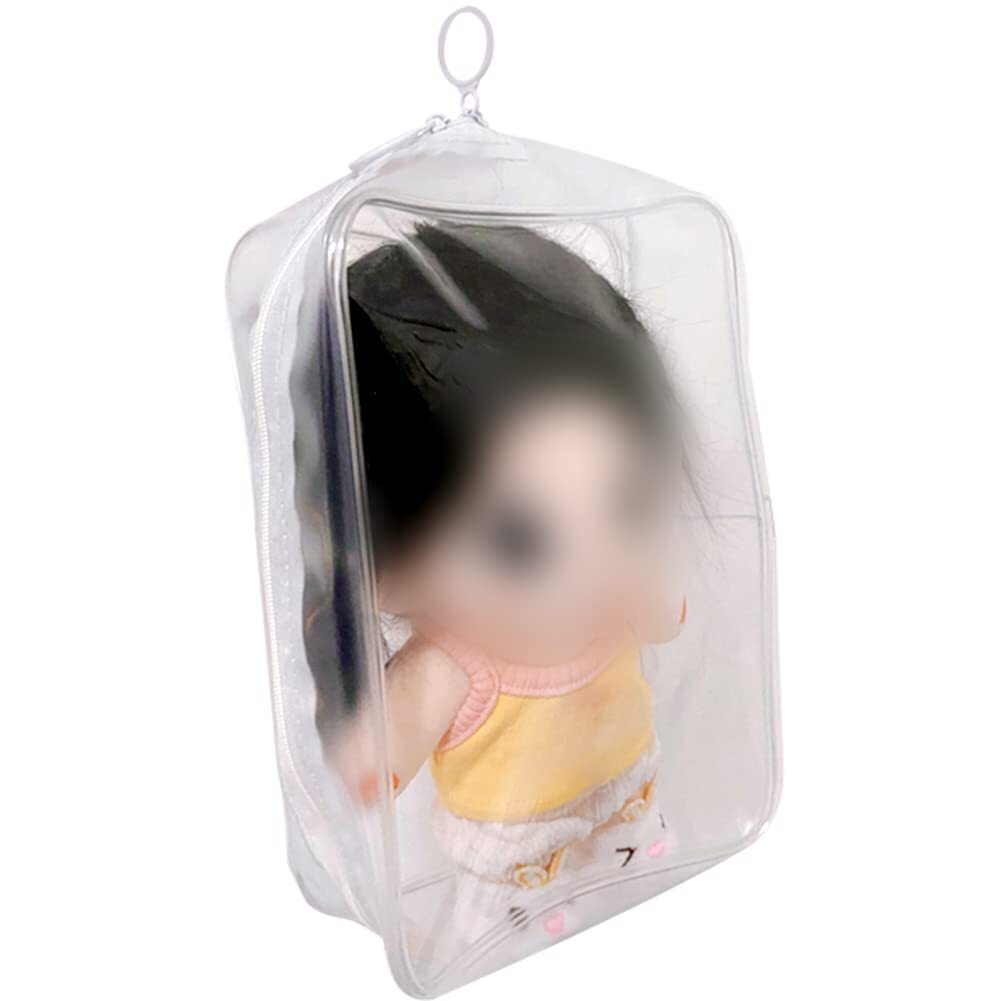 ぬいポーチ 防塵 飾り 透明 痛バック お出かけ 人形入れ バッグ 見せバッグ 20cmぬいぐるみ用 ケース PVC クリア YU拍卖