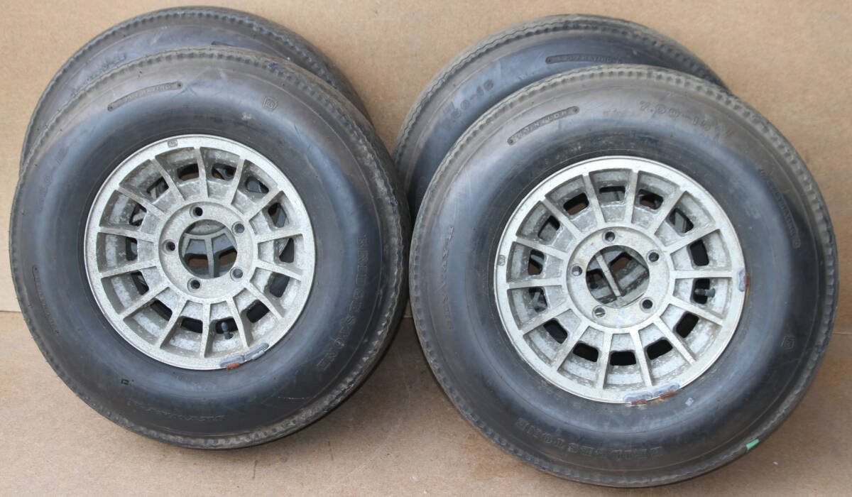 当時物!JEEP 15インチ ENKEI エンケイ オールロードバハ+BS SKYWAY-H 4本セット 7.60-15 PCD139.7 5孔 ALLROAD BAJA 拍卖