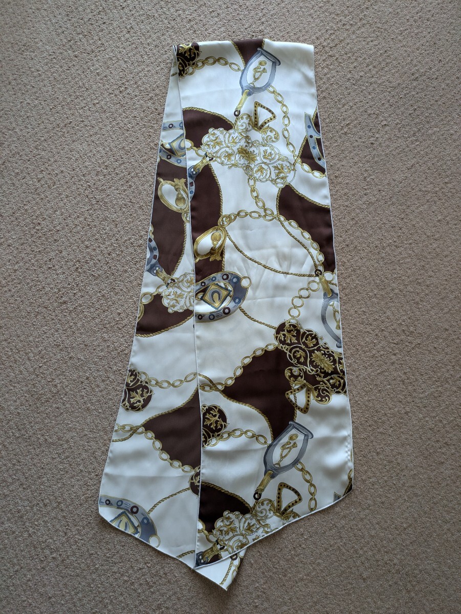 未使用 ロングスカーフ プリント柄 レディース スカーフ拍卖