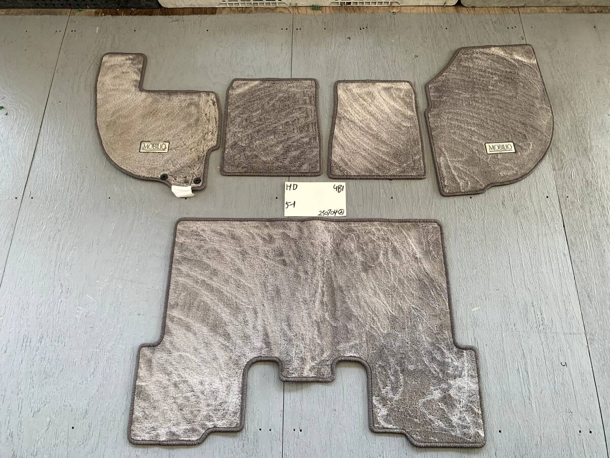 ●即決値段●250704 ②ホンダ モビリオ GB1 フロアマット 室内マット 5枚 フロア カーペット フロント リア 左右拍卖