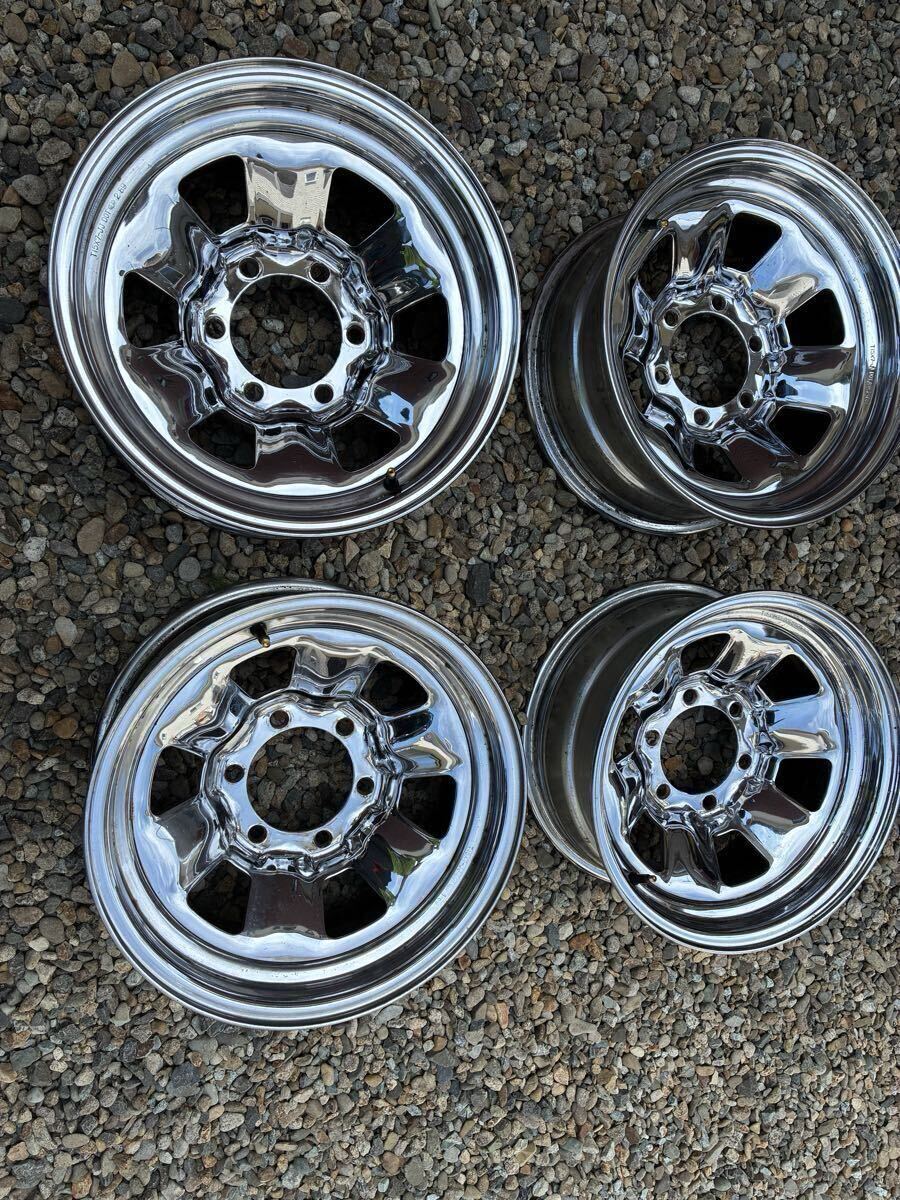 ランクル60ワイドボディ純正メッキホイール4枚セット オマケ付き拍卖