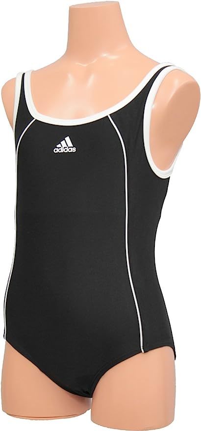 adidas アディダス ガールズ スクール水着 BLACK/WHT F92144 DDQ19 ブラック 100 ワンピース拍卖