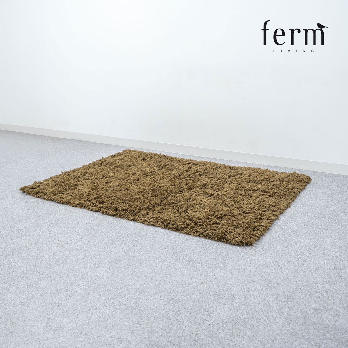 【展示品】ferm LIVING ファームリビング MEADOW High Pile Rug メドウ ハイ パイル ラグ ラグ スクエア ハイパイル イエロー 定価13万拍卖