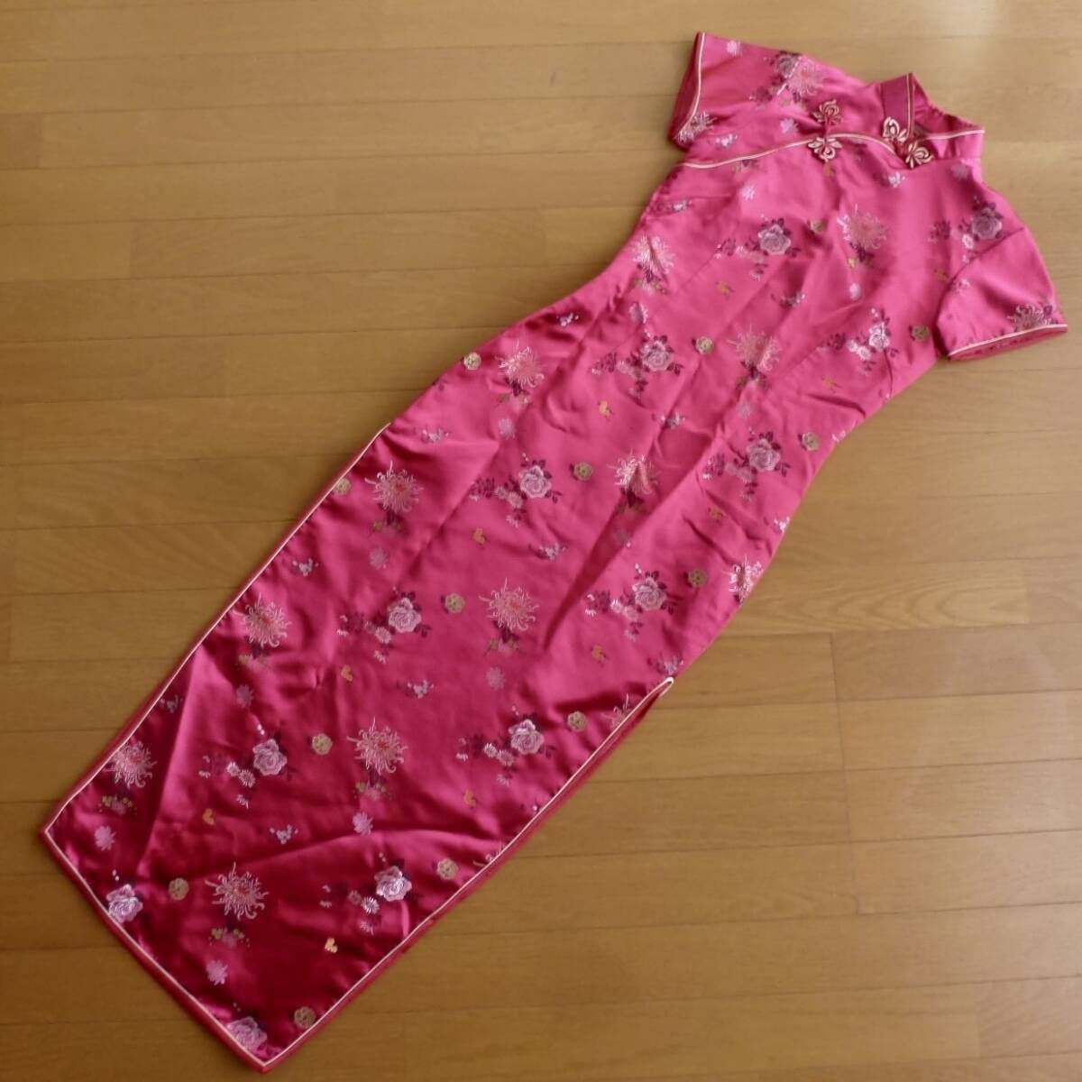 TOKYO チャイナドレス ピンク 薔薇 即決あり!拍卖