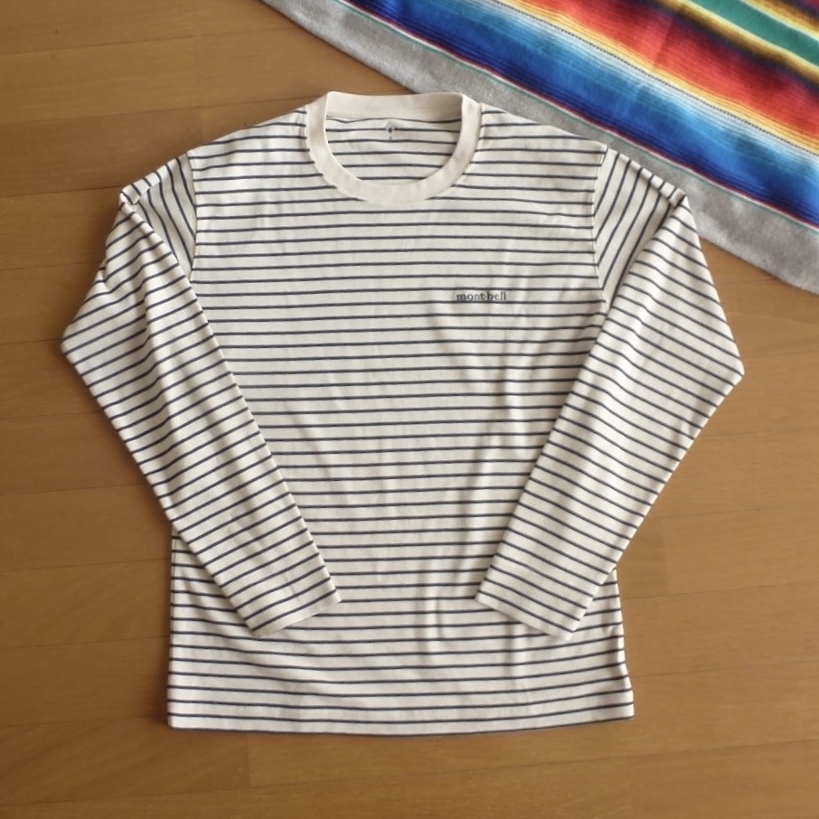 良品 mont.bell モンベル WIC.ボーダー ロングスリーブT メンズ Sサイズ 即決あり!拍卖