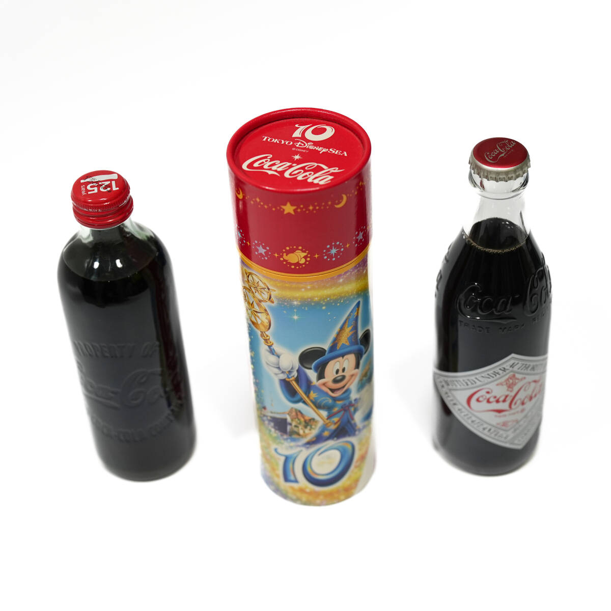 コカ・コーラ 限定ボトル未開封3点セット(ディズニーシー10周年/125周年ヘリテージ/2000年)拍卖