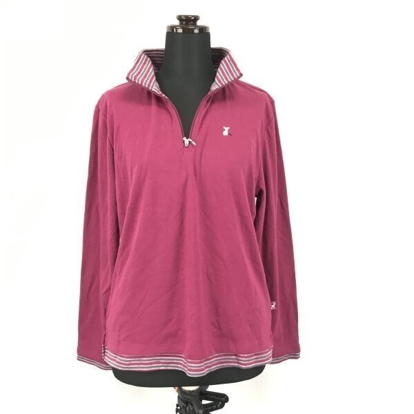 タグ付新古品★PERSON’S★長袖ハーフジップトレーナー/シャツ【Women's size-L/ピンク/Pink】Tops/Shirts◆BG934拍卖