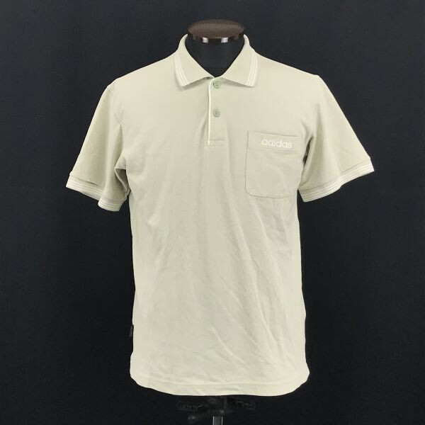アディダス/adidas★半袖ポロシャツ/トップス【メンズM/薄緑系】◆BG403拍卖