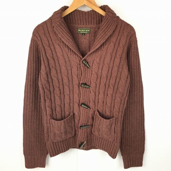 BASEMENT WEAR/ベースメントウェアー カーディガン サイズM 茶/ブラウン 管NO.A15-17拍卖