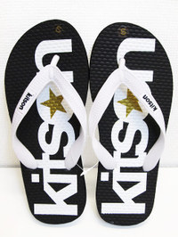 kitson ビーチサンダルa レディースS 黒ブラック 23cm対応 / キットソン女性ビーサン拍卖