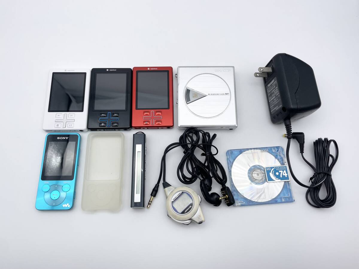 【まとめ売り】ジャンク SONY SHARP WALKMAN ソニー シャープ ウォークマン カバーなど MD-ST521-S 動作未確認 MP3 MDプレーヤー MD拍卖