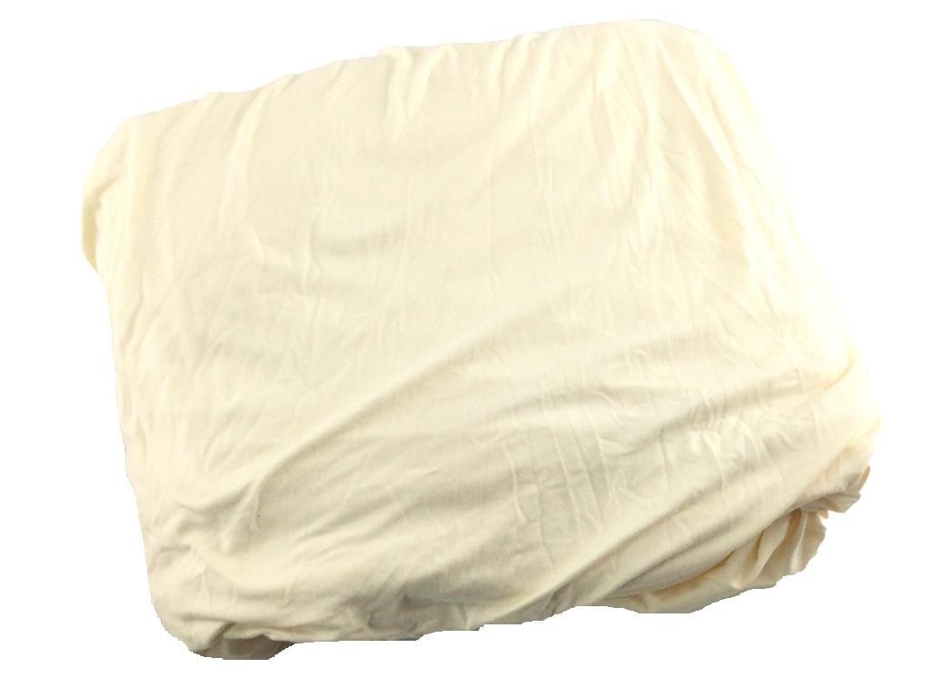 吸汗速乾のびのびシーツ 天竺ニット マットレス 敷布団兼用 ファミリーサイズ 4人用 幅220x180x30cm アイボリー拍卖