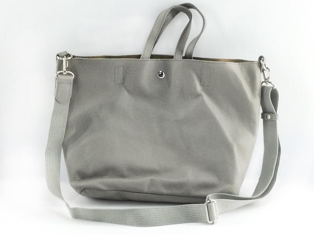牛革 2WAY ショルダーバッグ インナーバッグ付き 日本製 アルセット グレー拍卖