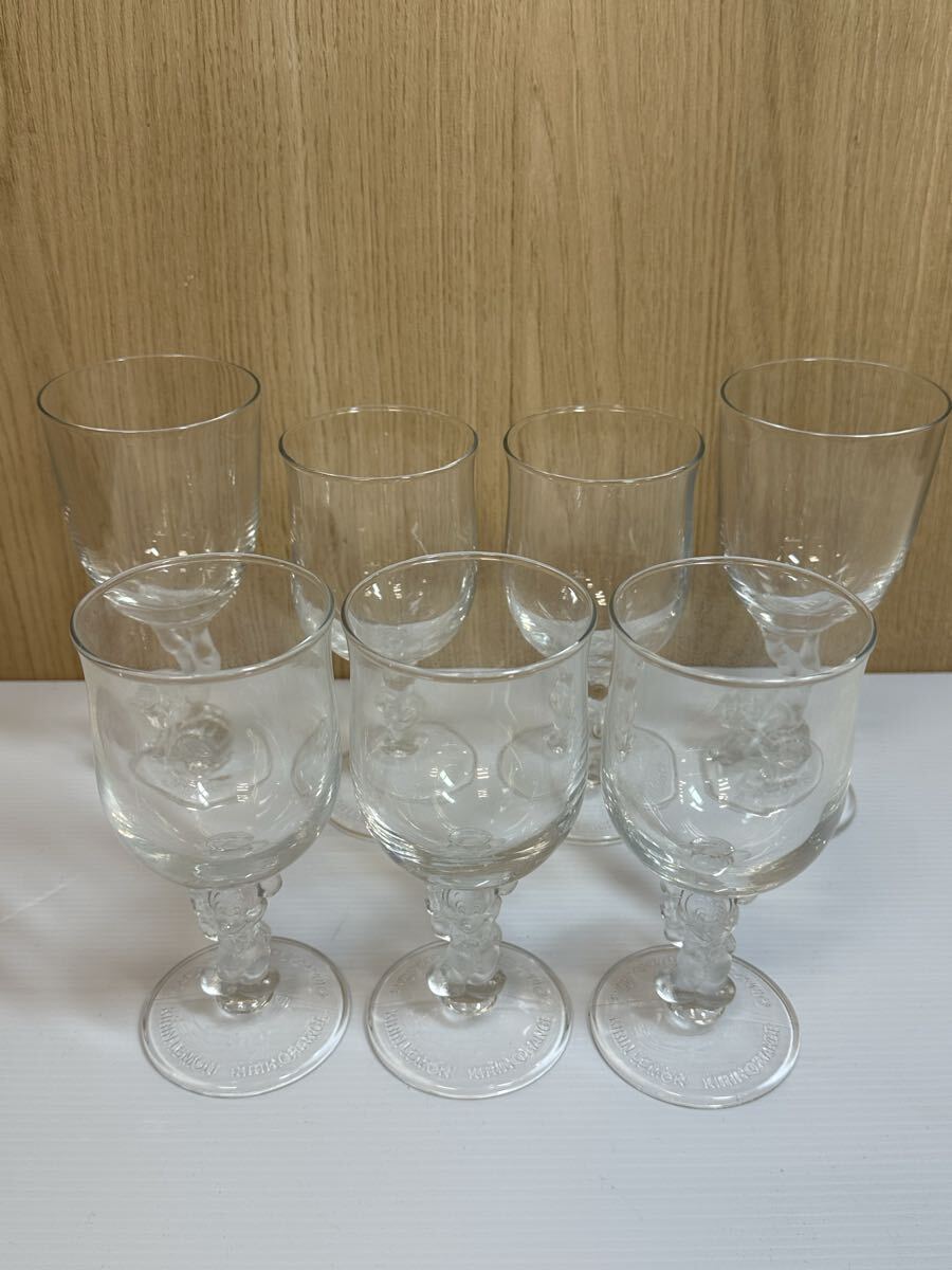 Y08051 非売品 KIRINLEMON ディズニーミッキー ドナルド NIKKA 天使 ワイングラス まとめて7点拍卖