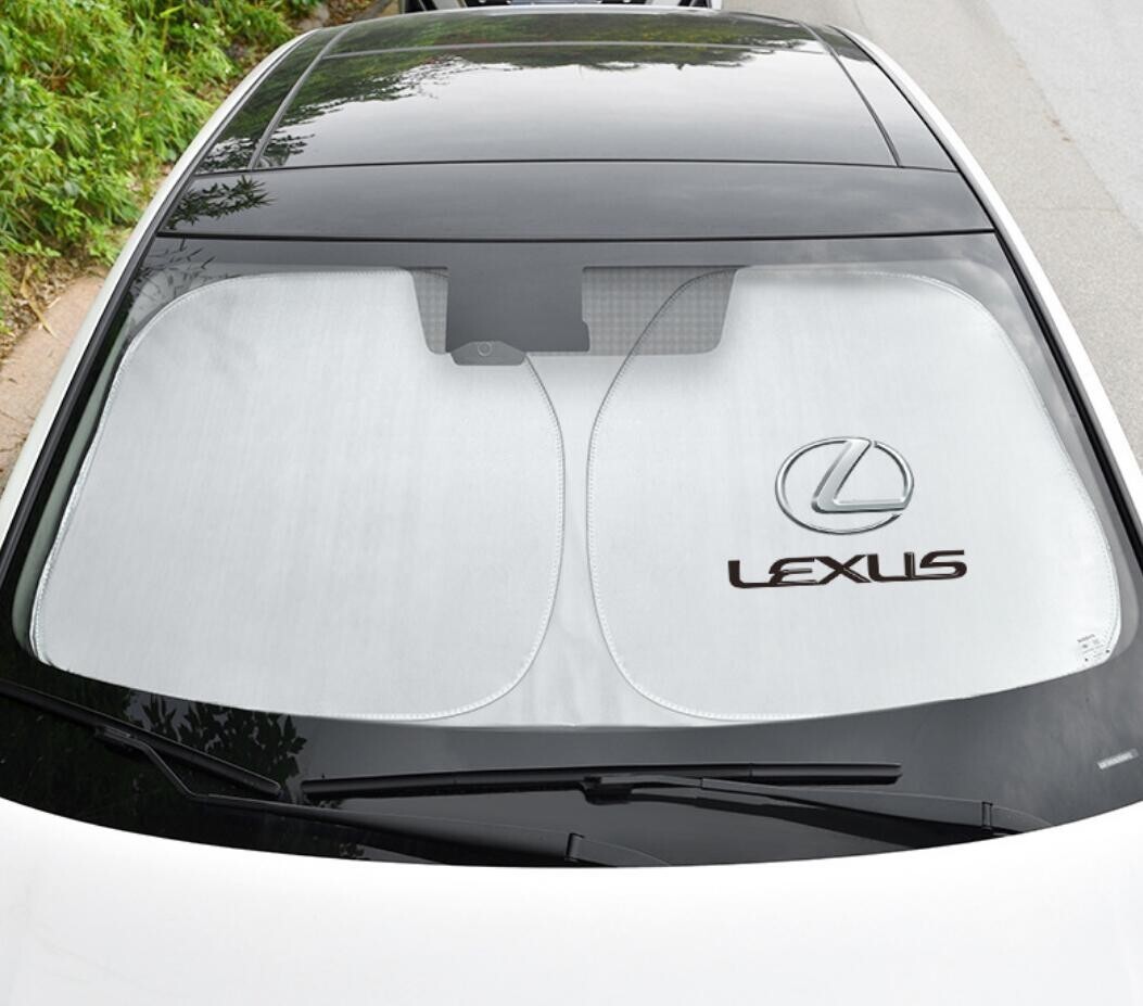 新作 レクサス ロゴ サンシェード 折り畳み 日よけ UVカット 遮光 断熱 フロント ガラス カバー 車用 収納袋付 取付便利 紫外線 LEXUS拍卖