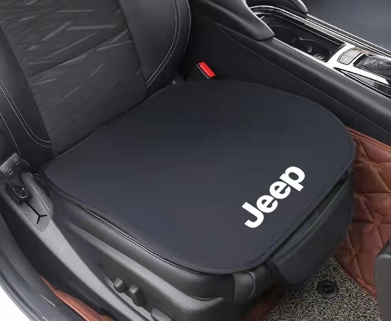 即決 ジープ JEEP 車用 シートカバーセット 前座席用2枚 座布団滑り止め シートクッション 座席シート 防水通気性素材 即決 LOGO付JEEP 拍卖