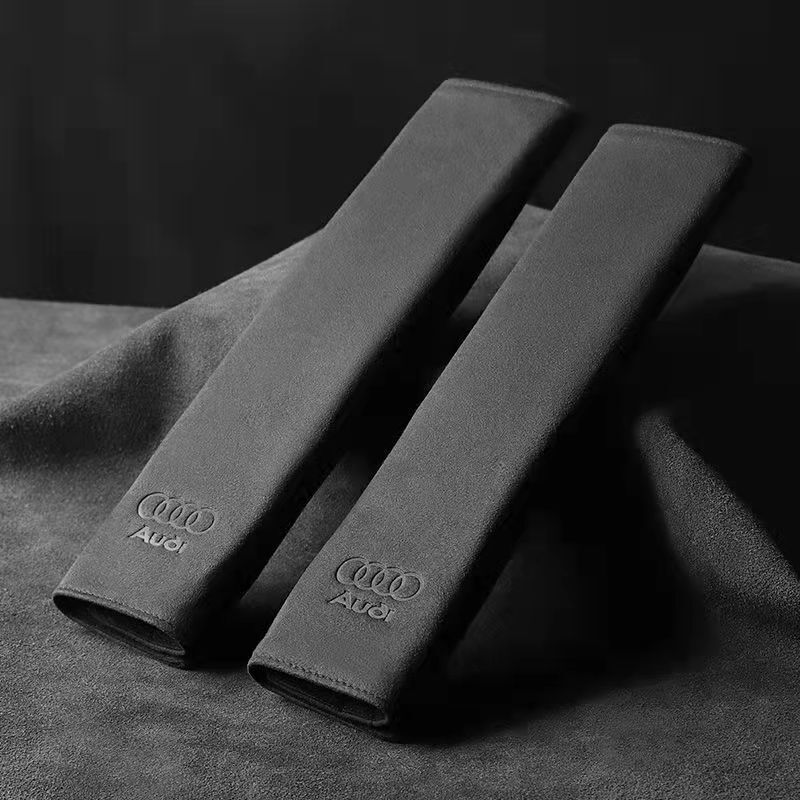 スエード素材 アウディシートベルトカバー AUDI A3 A4 A6 A7 A5 Q3 Q2 Q7 Q5 Q8 A8 S4 S6 S8 Q6 S7 印lロゴ加工 シートベルトパッド 拍卖