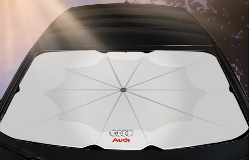 アウディ 傘型 高級 サンシェード 車用 日よけ フロントカバー ガラスカバー 折 りたたみ式 6層構造 UVカット99%★収納袋付★拍卖