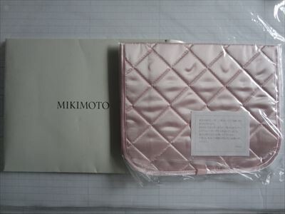 MIKIMOTO ミキモト ノベルティ ファンシーポーチ 【メール便/即決あり】サテン地 未使用拍卖