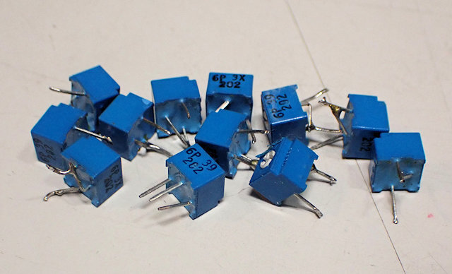 848-3:東京コスモス 上面調整 2kΩ 半田品4ヶセットで 拍卖