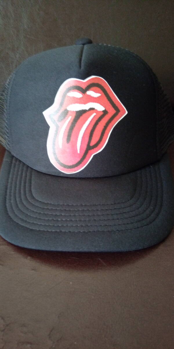 即決★シングルナイロンメッシュキャップ【ストーンズ 】プリント柄 黒単色拍卖