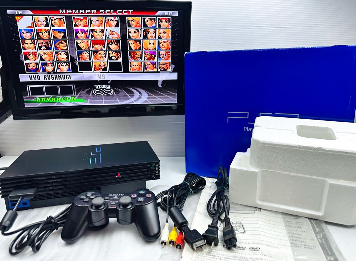 ★美品★動作品★ SONY PS2 本体セット プレステ2 プレイステーション2 PlayStation2 SCPH-15000 セット箱付 ブラック拍卖