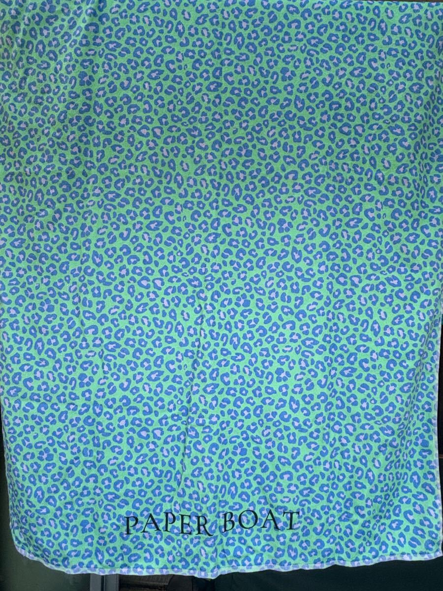 新品 PAPER BOAT ペーパーボート★13,200円 人気商品 レオパード柄 large beach towel 大判ビーチタオル 海外高級子供ブランド拍卖