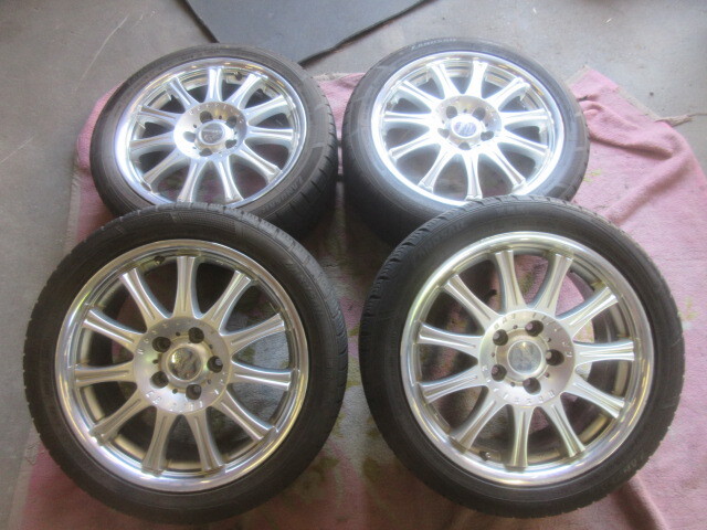 ★①R7A9086 カールソン17インチホイール 7J/+50/PCD114.3/5穴/ハブ径73㎜ タイヤはおまけ CR1/11EVO セレナ等拍卖