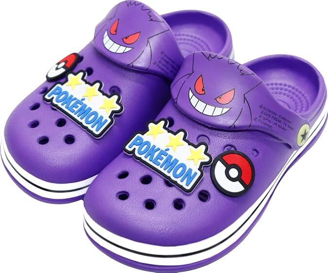 @【即決】★ゲンガー EVAサンダル★ポケットモンスター ポケモン パープル 20cm クロックス風 20センチ キッズサンダル/ MEV524 *拍卖