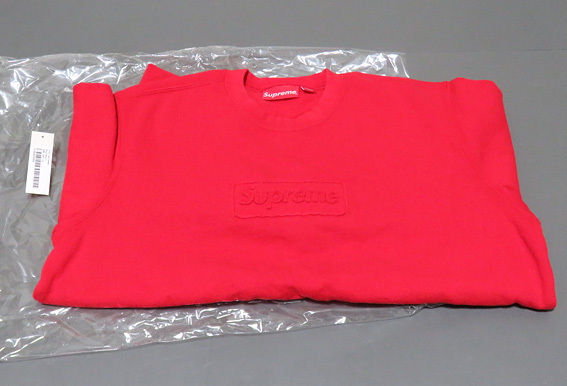SUPREME Cutout Logo Crewneck Red S拍卖