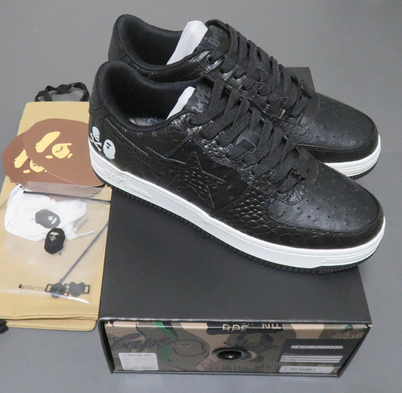 A BATHING APE Neighborhood Black NBHD BAPE STA 29cm US11拍卖