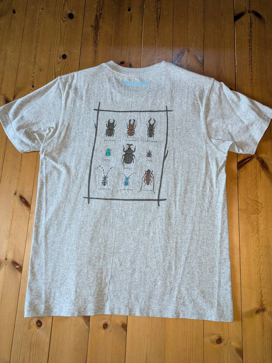 モンベル mont-bell コットン 半袖 Tシャツ アウトドア キャンプ サイズS 昆虫 クワガタ カブトムシなど バックプリント拍卖