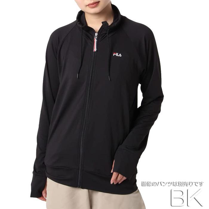 【Mサイズ】新品 FILA フィラ レディース ブロックメッシュUVウェア ラッシュガード 長袖 スポーツウエア 2297234 黒 ブラック拍卖