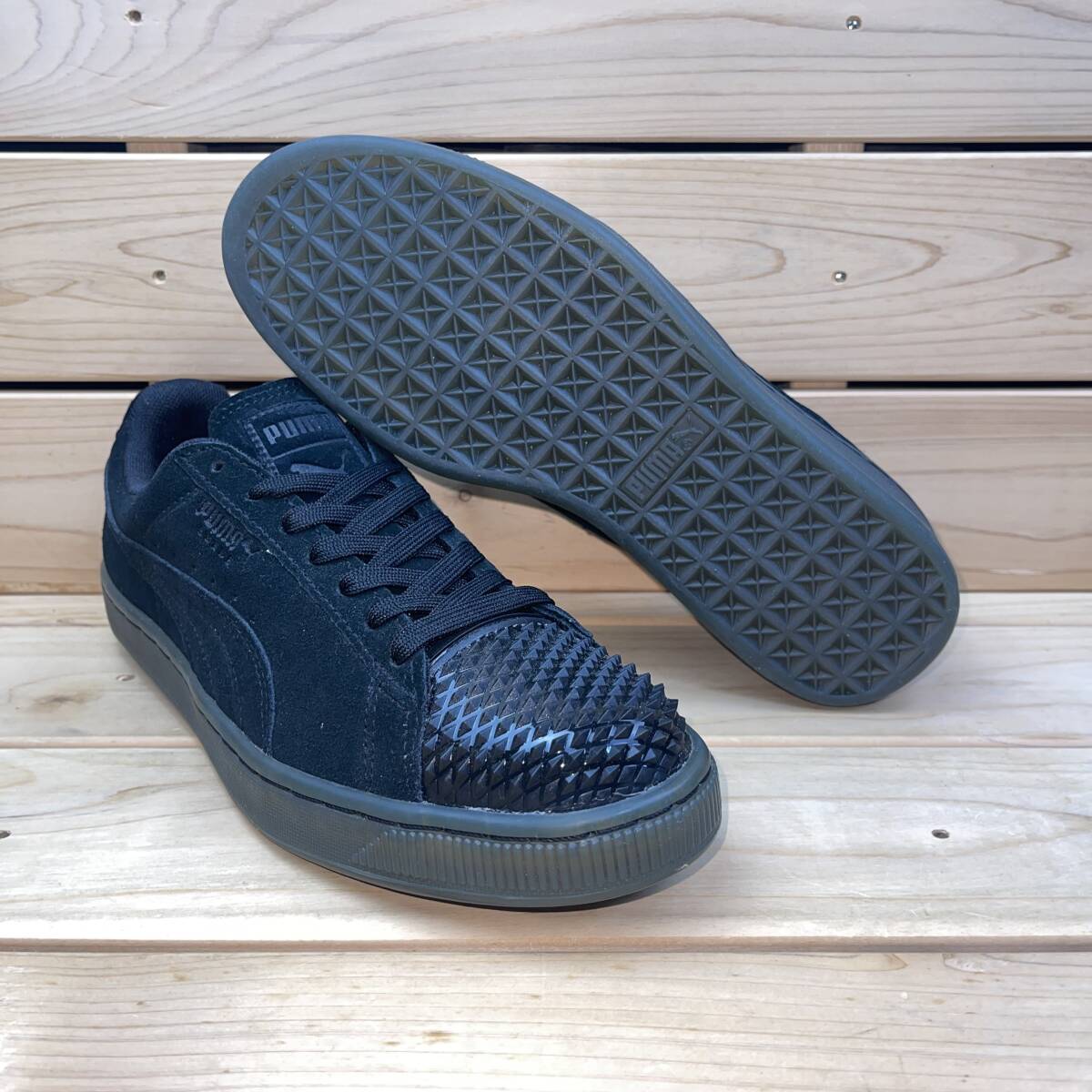 プーマ 24cm スウェード ジェリー ウィメンズ 税込定価11550円 ブラック PUMA SUEDE JELLY WNS レディススニーカー 黒 天然皮革拍卖