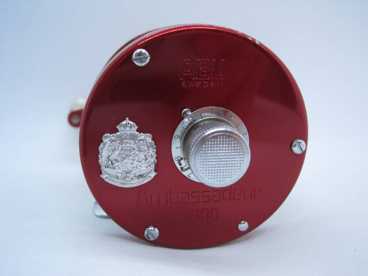 ABU アンバサダー 5000 1974年製 山型リム ダブルスモールノブハンドル フルオリジナル ビンテージリール拍卖