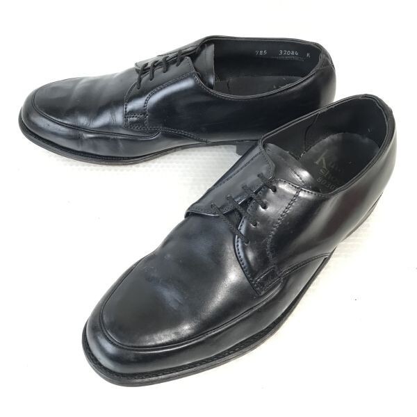 USA 70s-80s?★キニーシューズ/kinney shoes★本革/グッドイヤー製法/Uチップ【8.5/26.0-26.5/黒/BLACK】Vintage/dress shoes◆pD-51拍卖