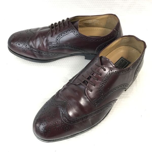 Vintage★ボストニアン/BOSTONIAN★本革/グッドイヤー製法/ウイングチップ【9/26.5/茶/BROWN】ビジネス/dress shoes◆pD-112拍卖