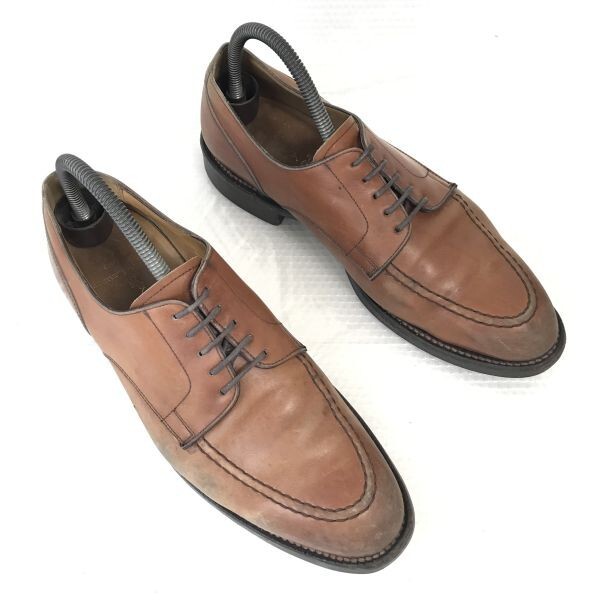 ラルフローレン/POLO RALPH LAUREN★本革/グッドイヤー製法/Uチップ【25.5cm/茶/BROWN】靴/ビジネスシューズ/dress shoes/boots◆pG-179拍卖