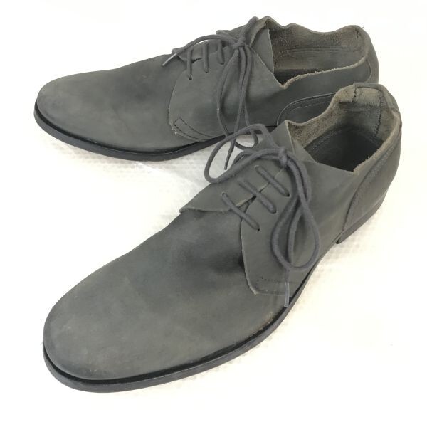 ポルトガル製★マンゴ/H.E. BY MANGO★ヌバック本革/プレーントゥ【UK7/25.5/灰色/GRAY】ビジネス/dress shoes◆bi-139拍卖