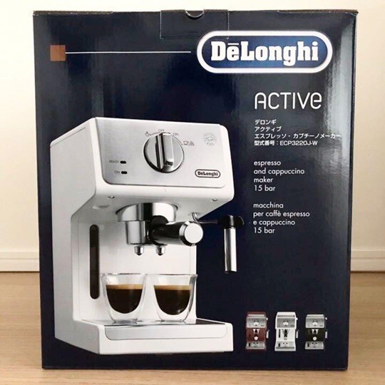 【スタンダードモデル】デロンギ DeLonghi エスプレッソ・カプチーノメーカー アクティブ 新品 ECP3220J-W トゥルーホワイト 未使用品拍卖