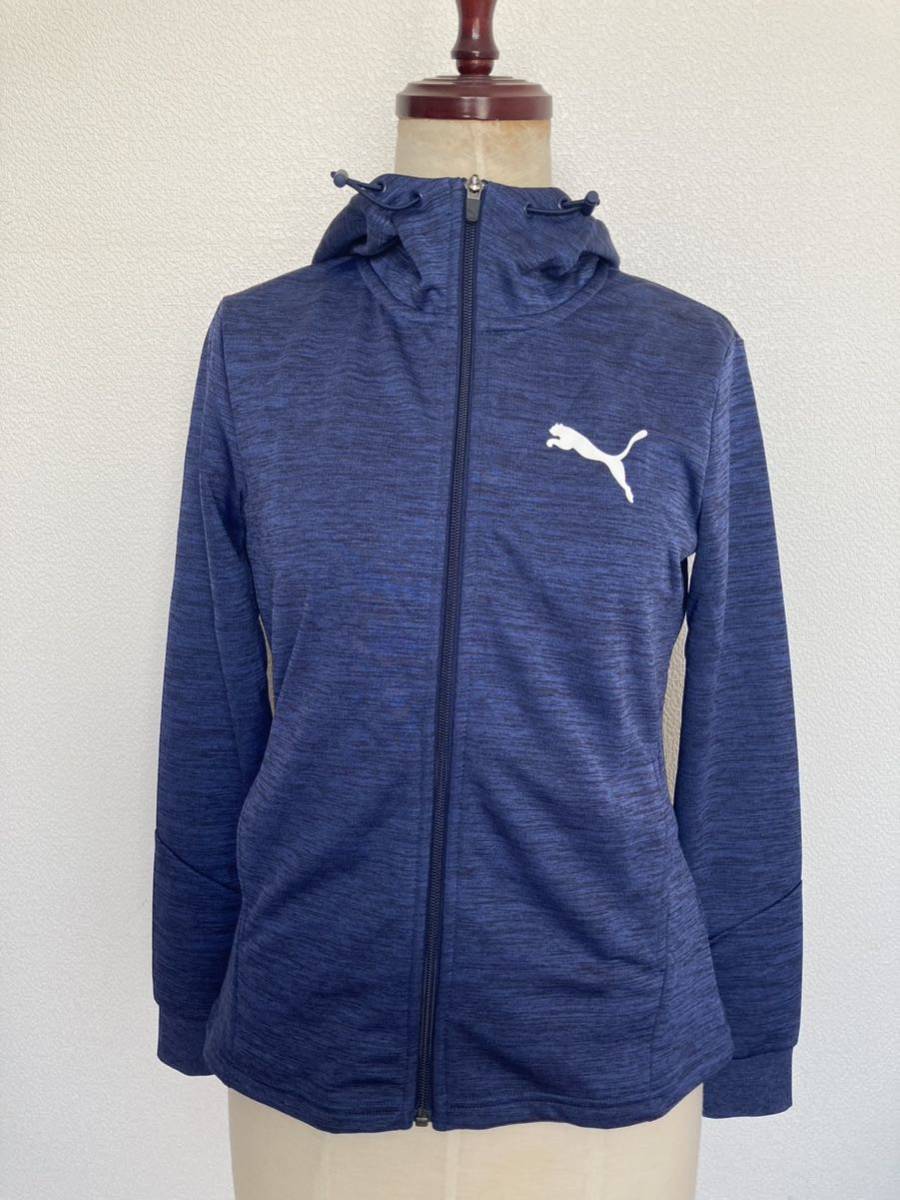PUMA ジップアップパーカー ネイビー レディース S プーマ拍卖