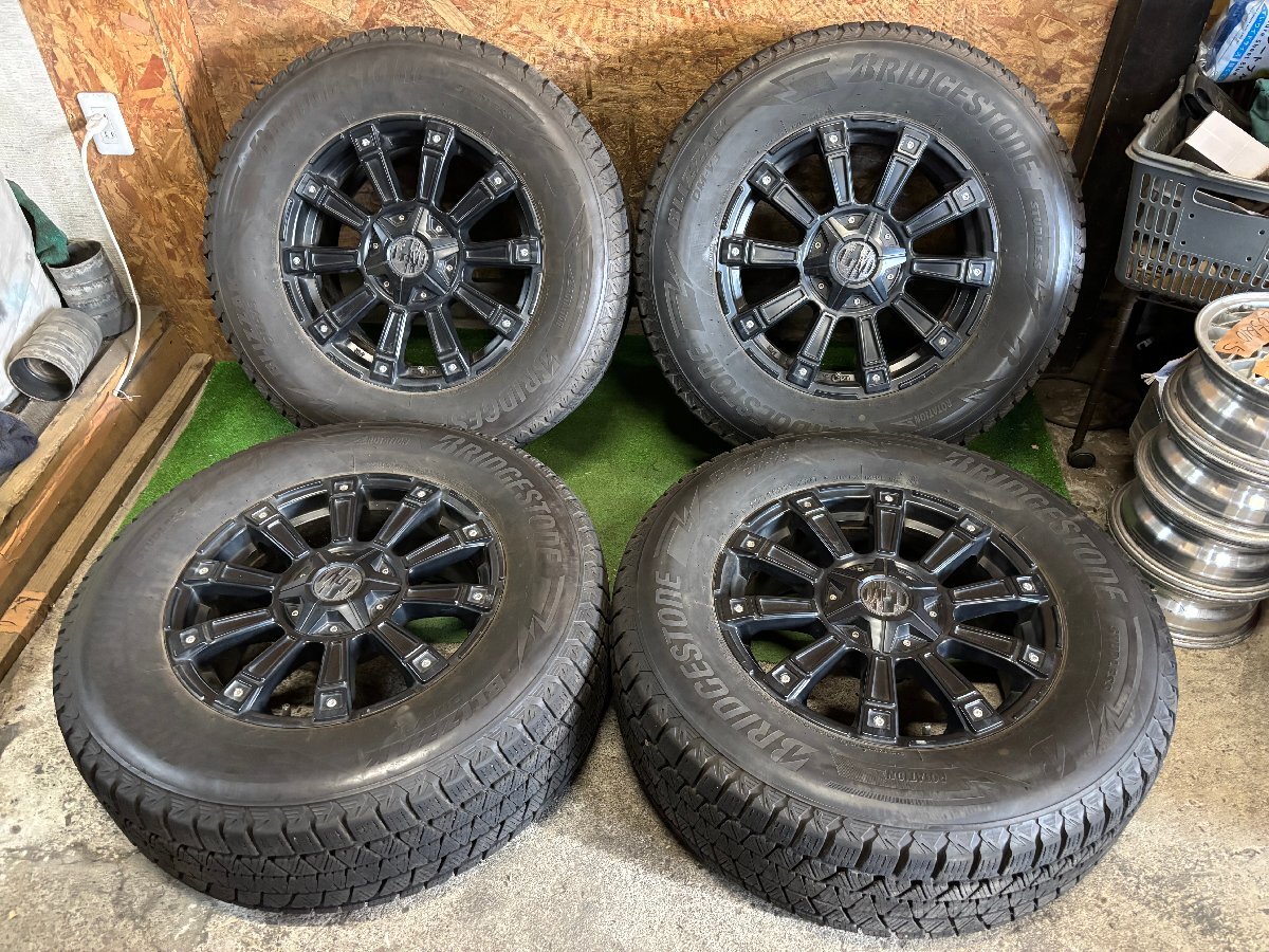 レアマイスター MOST 17インチ 7.5J +24 265/65R17 BRIDGESTONE BLIZZAK DM-V3 スタッドレス タイヤホイール 4本セット K80拍卖