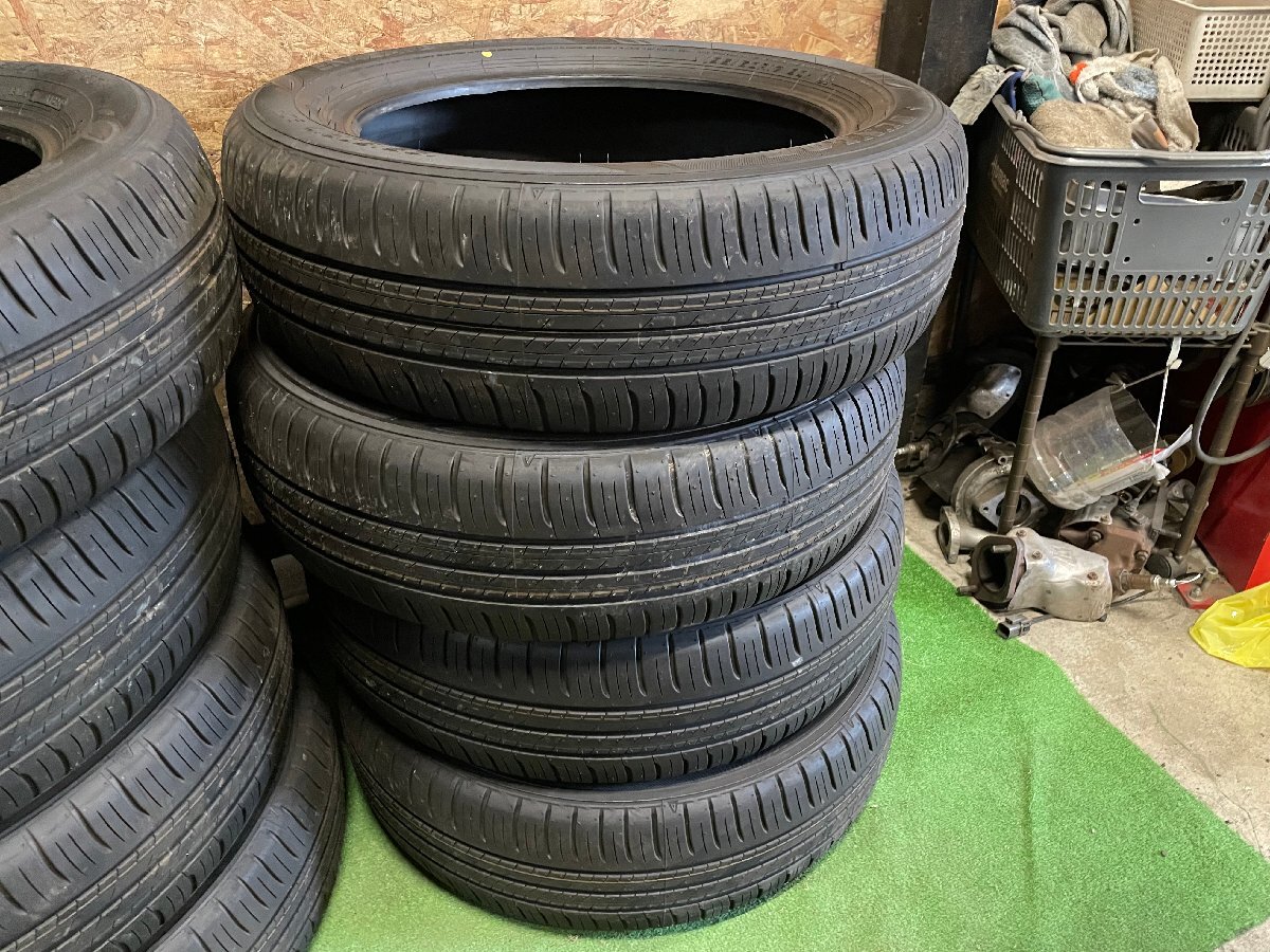 新車外し 195/60R17 DUNLOP ENASAVE EC300+ 2024年製 バリ山 イボ付き 夏タイヤ 4本セット K13拍卖