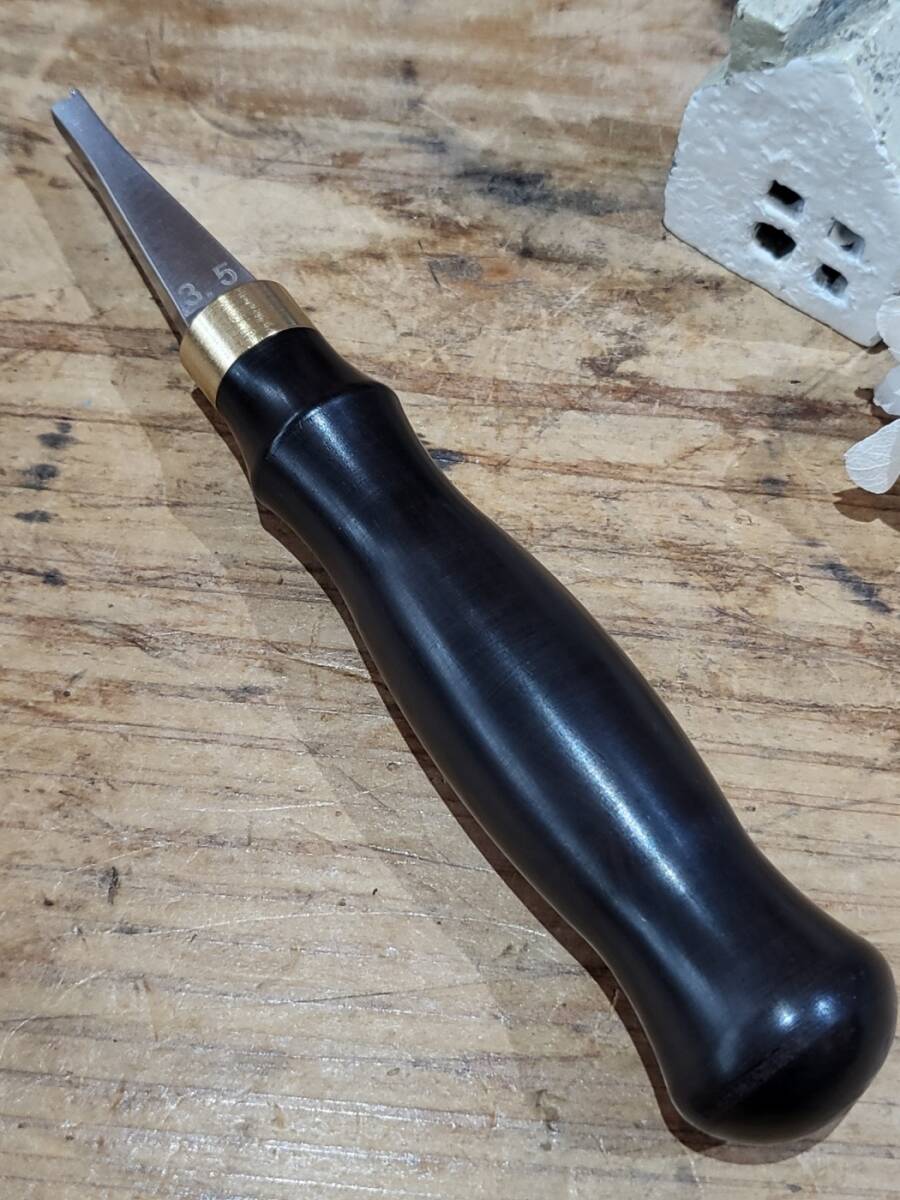 レザークラフト 黒檀 押捻(念幅3.5㎜)拍卖