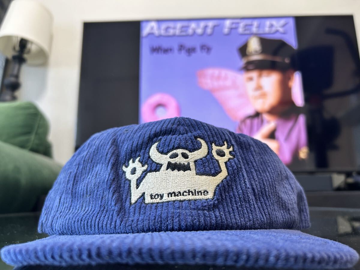 USA TOY MACHINE トイマシーン スケボー コーデュロイキャップ 紺拍卖