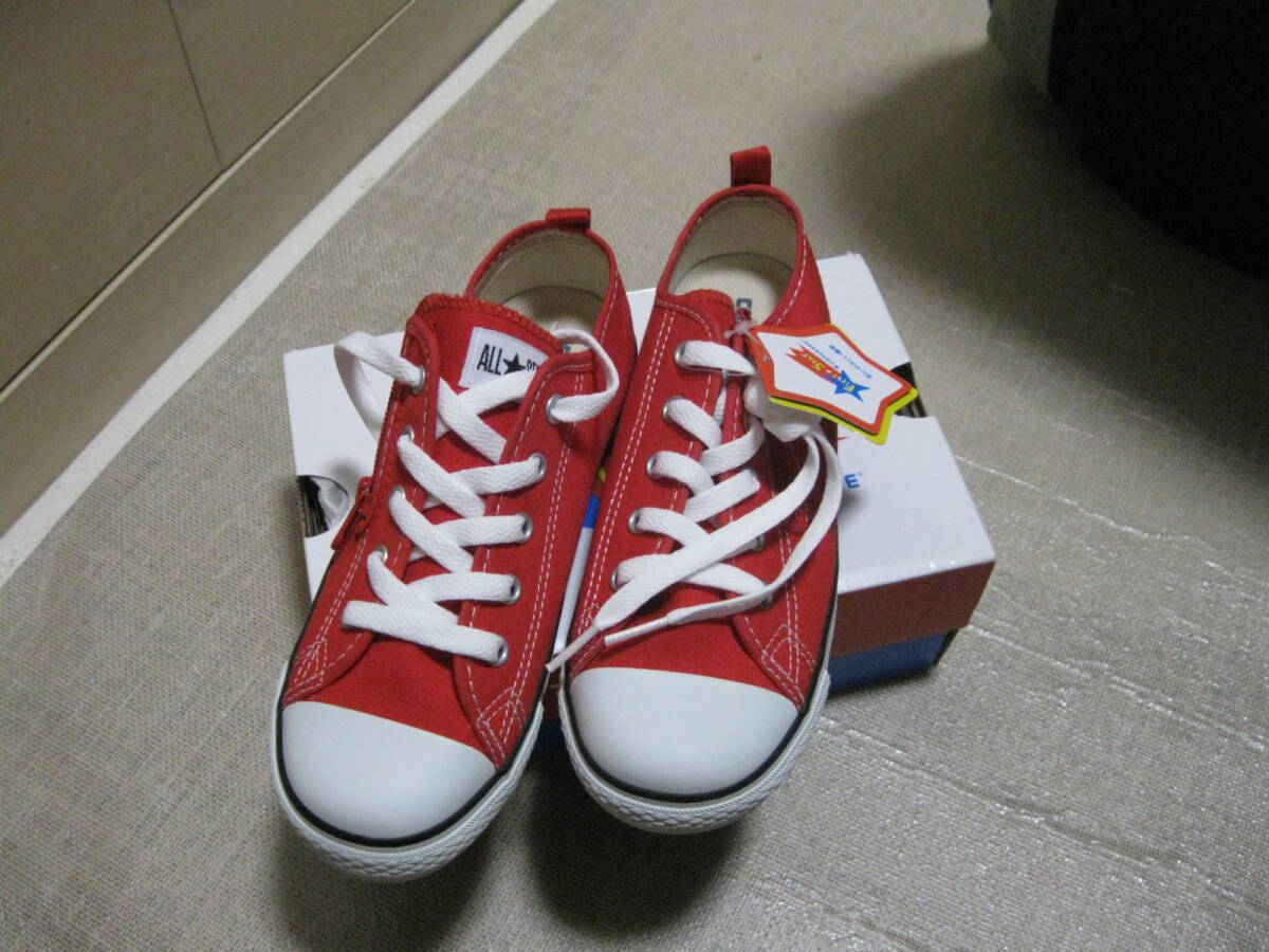 コンバース 新品 22cm カラー赤色拍卖