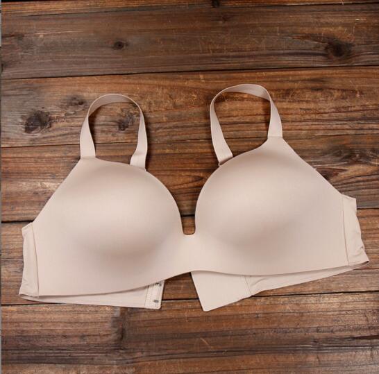 大人気85CDマシュマロ美胸アップブラ3/4カップ シームレス ノンワイヤー 小さく見せるタイプ 高級Tシャツブラ ブラジャー拍卖