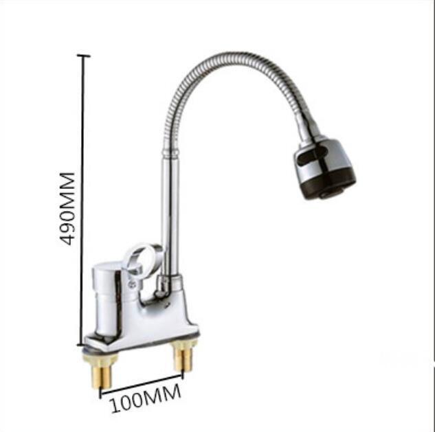 上質シャワー式蛇口洗面台 シングルレバー冷温切換え ツーホール式 混合水栓 給水ホース付属 2本 立水栓 水道 洗面 シャワー 洗髪 ヘッド拍卖