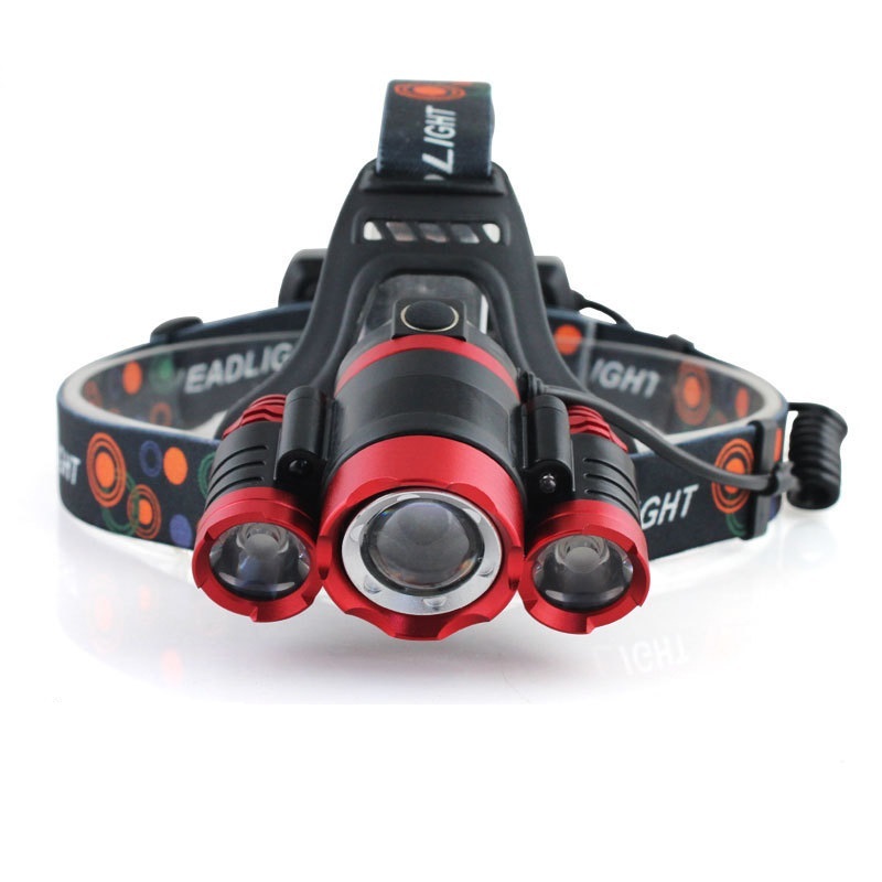 新入荷5000LM【赤色】CREE T6 LEDヘッドライト 電池 2本 作業灯 釣り アウトドア キャンプ 非常灯 釣り 登山 懐中電灯 防犯 災害拍卖