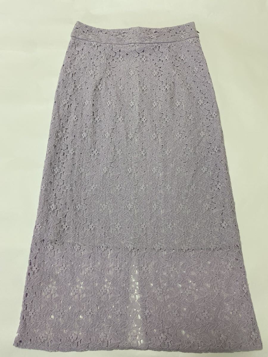 Guジーユー レース ロングスカート ラベンダー レディースM拍卖